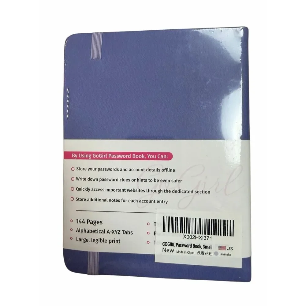 NWT GoGirl Password Book with Alphabetical tabs